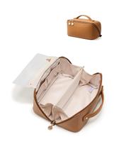 Bolsa de maquiagem EACHY Travel 2.0 em couro PU impermeável para mulheres