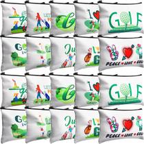 Bolsa de maquiagem Eccliy Golf, bolsa de cosméticos de lona, 20 unidades para mulheres Bolsa de maquiagem Eccliy Golf, bolsa de cosméticos de lona, 20 unidades para mulheres