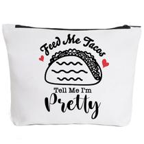 Bolsa de Maquiagem Engraçada com Tema Taco - Presente para Amigas, Irmãs e Amantes de Tacos