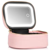 Bolsa de maquiagem Extrei Gent Small com espelho e luz para mulheres Bolsa de maquiagem Extrei Gent Small com espelho e luz para mulheres