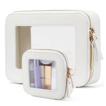 Bolsa de maquiagem FASAOH Clear com mini bolsas de cosméticos à prova d'água Bolsa de maquiagem FASAOH Clear com mini bolsas de cosméticos à prova d'água