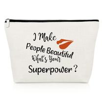 Bolsa de maquiagem Gevody Makeup Artist Gift para mulheres 25x17cm