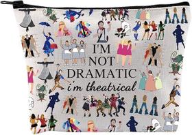 Bolsa de maquiagem GJTIM I'm Not Dramatic I'm Theatrical Theatre Gift Bolsa de maquiagem GJTIM I'm Not Dramatic I'm Theatrical Theatre Gift