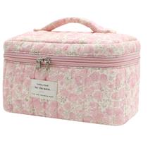 Bolsa de maquiagem Gosect Floral Coquette Aesthetic Travel Organizer Bolsa de maquiagem Gosect Floral Coquette Aesthetic Travel Organizer