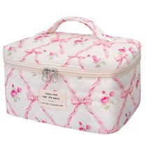 Bolsa de maquiagem Gosect Floral Coquette Aesthetic Travel Pink