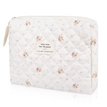 Bolsa de maquiagem Gosect Floral Cotton pequena para mulheres e meninas Bolsa de maquiagem Gosect Floral Cotton pequena para mulheres e meninas