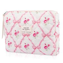 Bolsa de maquiagem Gosect Floral Cotton Travel Tool Travel Tool Bolsa de maquiagem Gosect Floral Cotton Travel Tool Travel Tool