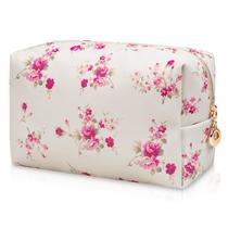 Bolsa de maquiagem Gosect Floral em couro impermeável para mulheres Bolsa de maquiagem Gosect Floral em couro impermeável para mulheres