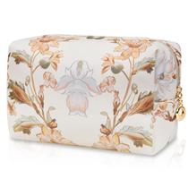 Bolsa de maquiagem Gosect Floral Waterproof Leather Apricot