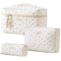 Bolsa de Maquiagem HBSelect Acolchoada - Kit 3 Peças para Viagem