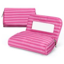 Bolsa de maquiagem Hibilog Cute Nylon com espelho impermeável para mulheres