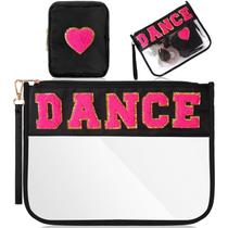 Bolsa de maquiagem Hillban Dance Recital Gifts Chenille Letter Patch