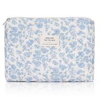 Bolsa de maquiagem Honitty Bolsa de cosméticos acolchoada com padrão floral