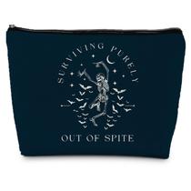 Bolsa de maquiagem ignytiger Funny Dark Horror Halloween Goth Skeleton
