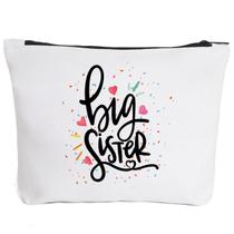 Bolsa de maquiagem iHopes+ Cute Big Sister reutilizável para meninas 23x18cm