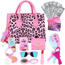 Bolsa de Maquiagem Infantil GIFTINBOX para Meninas (3 a 8 anos) - Cor Rosa