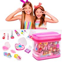 Bolsa De Maquiagem Infantil Polibrinq Kit Completo Rosa - Polibrinq