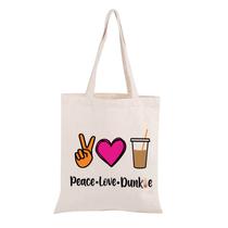 Bolsa de maquiagem JXGZSO Peace Love Donut Junkie Coffee Donuts Lover Bolsa de maquiagem JXGZSO Peace Love Donut Junkie Coffee Donuts Lover