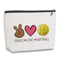 Bolsa de maquiagem kdxpbpz Presentes de softball para meninas à prova d'água Bolsa de maquiagem kdxpbpz Presentes de softball para meninas à prova d'água