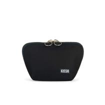 Bolsa de maquiagem KUSSHI Lavável Travel Everyday Satin Preta/Rosa Bolsa de maquiagem KUSSHI Lavável Travel Everyday Satin Preta/Rosa