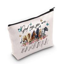 Bolsa de maquiagem LEVLO Horse Cosmetic Gift para amantes de cavalos