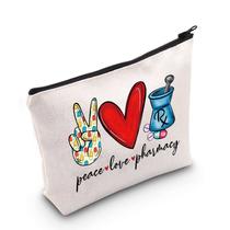 Bolsa de maquiagem LEVLO Pharmacist RX Peace Love Pharmacy Canvas