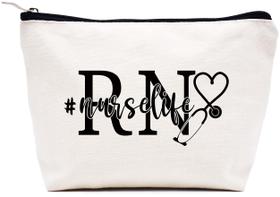 Bolsa de maquiagem LIBIHUA Funny Nurse Life RN Gift 25x18x7cm