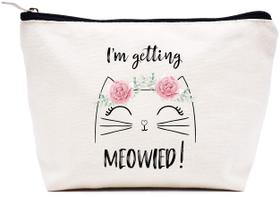 Bolsa de maquiagem LIBIHUA I Getting Meowied Cosmetic Travel Pouch