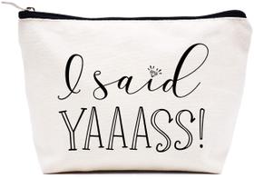 Bolsa de maquiagem LIBIHUA I Said Yaaass Cosmetic Travel Pouch Gift