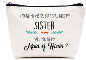 Bolsa de maquiagem LIBIHUA para dama de honra, presente de dama de honra