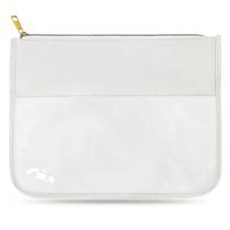 Bolsa de maquiagem LOKFAR DIY Chenille Letter Clear Travel Pouch Bolsa de maquiagem LOKFAR DIY Chenille Letter Clear Travel Pouch