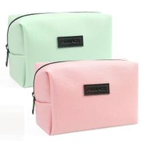 Bolsa de maquiagem MAANGE Small for Purse Travel Cosmetic PU Leather