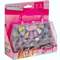 Bolsa de maquiagem make brinq com sombras batom e gloss polibrinq