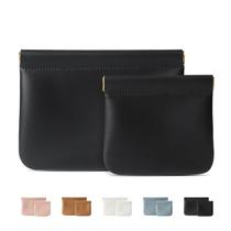 Bolsa de maquiagem MEIBOOCH Organosilicon Super Fiber Leather, pacote com 2