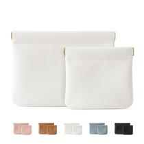 Bolsa de maquiagem MEIBOOCH Organosilicon Super Fiber Leather, pacote com 2