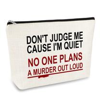 Bolsa de maquiagem Mikela True Crime Lovers, presente para mulheres, 25x17cm