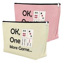 Bolsa de maquiagem Mxrymvu Mahjong Lover Gift para mulheres (2 unidades)