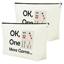 Bolsa de maquiagem Mxrymvu Mahjong Player, presente para mulheres x2