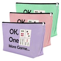 Bolsa de maquiagem Mxrymvu, presente de Mahjong para mulheres, presente de aposentadoria