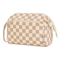Bolsa de maquiagem Narwey Large Checkered para mulheres (20x18x11cm)