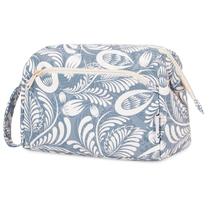 Bolsa de maquiagem Narwey Wide-open Travel Cosmetic Organizer Blue