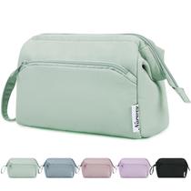 Bolsa de maquiagem Narwey Wide-Open Travel Toiletry Mint Green