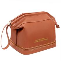 Bolsa De Maquiagem Necessaire Feminina Multiuso Make Acessórios Divisórias Pincel Bolsa De Maquiagem Necessaire Feminina Multiuso Make Acessórios Divisórias Pincel
