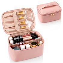Bolsa de maquiagem OCHEAL Pink Travel Organizer em couro impermeável Bolsa de maquiagem OCHEAL Pink Travel Organizer em couro impermeável