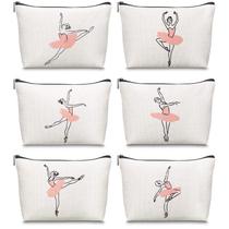 Bolsa de maquiagem para dança Gerrii, 6 peças, presente, bailarina, estojo de viagem feminino Bolsa de maquiagem para dança Gerrii, 6 peças, presente, bailarina, estojo de viagem feminino