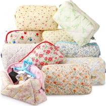 Bolsa de maquiagem Paterr acolchoada de algodão floral, 10 unidades para mulheres Bolsa de maquiagem Paterr acolchoada de algodão floral, 10 unidades para mulheres