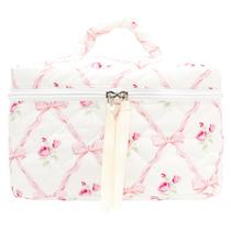 Bolsa de maquiagem PAZIMIIK acolchoada vintage Travel para mulheres e meninas