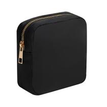 Bolsa de Maquiagem Pequena YogoRun - Mini Bolsa Cosmética de Viagem para Mulheres, Meninas e Crianças (Preto, P)