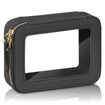 Bolsa de Maquiagem Prite Clear - Organizadora de Cosméticos Impermeável e Preta