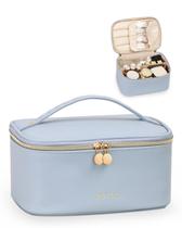 Bolsa de maquiagem Prite Portable Cosmetic Organizer impermeável azul